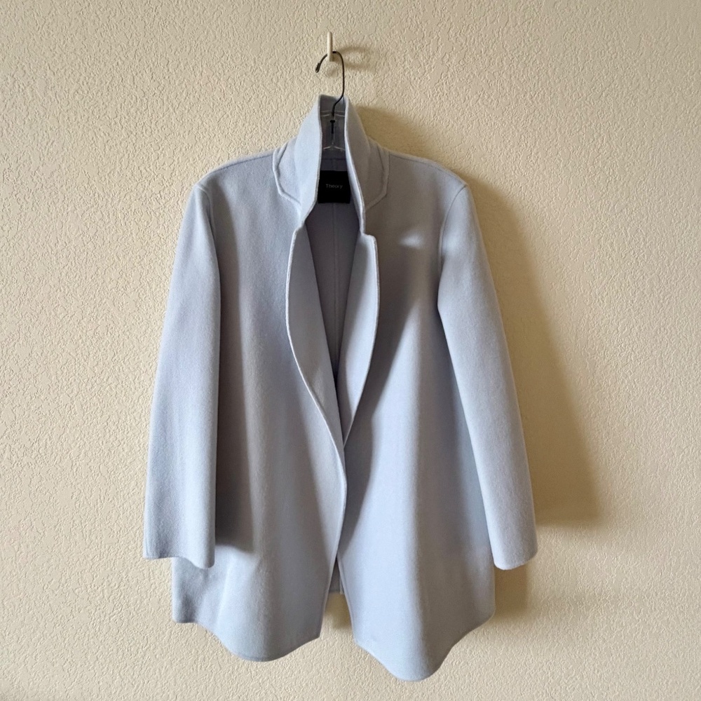 Theory Clairene Blazer in Harbor Melange (blue-gray), M